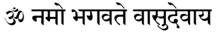 Om namo bhagavate vasudevaya (Devanagari-Schrift)